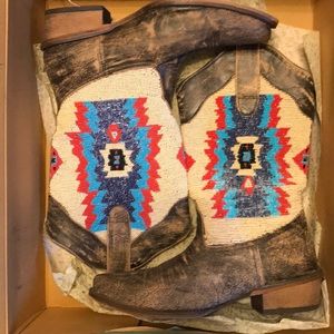 Roper beaded cowboy boots. All leather worn twice.